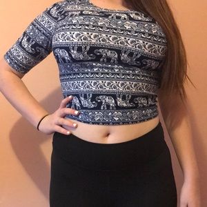 Cute boho crop top